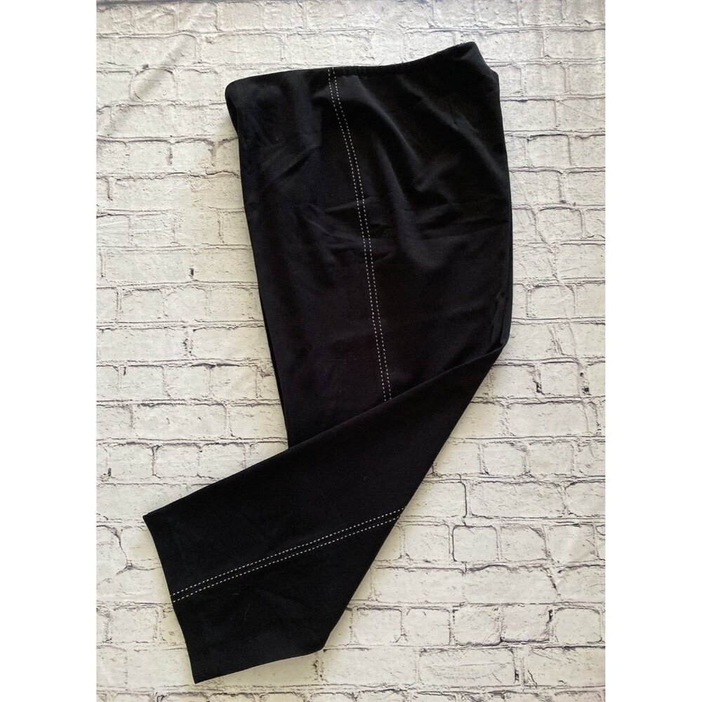 Grace Dane Lewis Woman Black White Stitching‎ Dress Pants SZ18W Spandex $98 NWOT - Picture 12 of 14